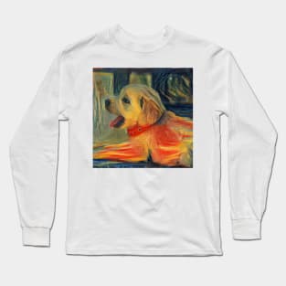 Cute puppy painting (pet, dog, pretty and hiking) Long Sleeve T-Shirt